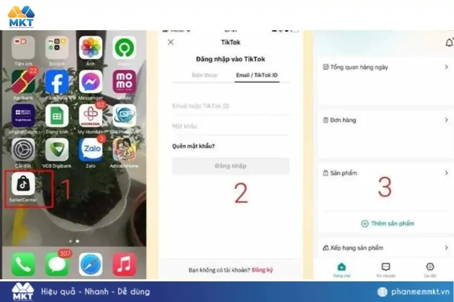 Đăng nhập vào TikTok Seller